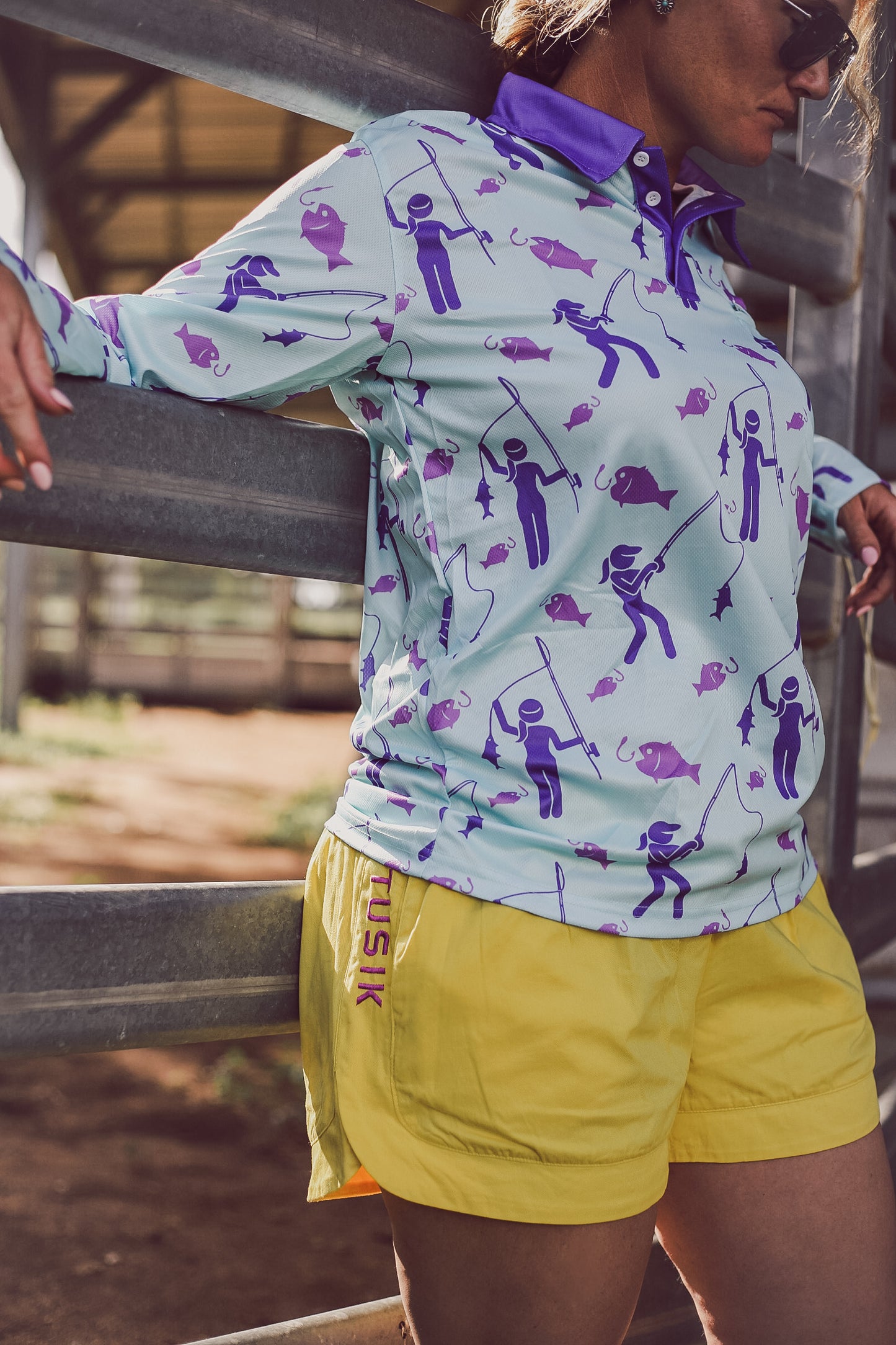 Yellow with Pink Embroidery OG Ruggers