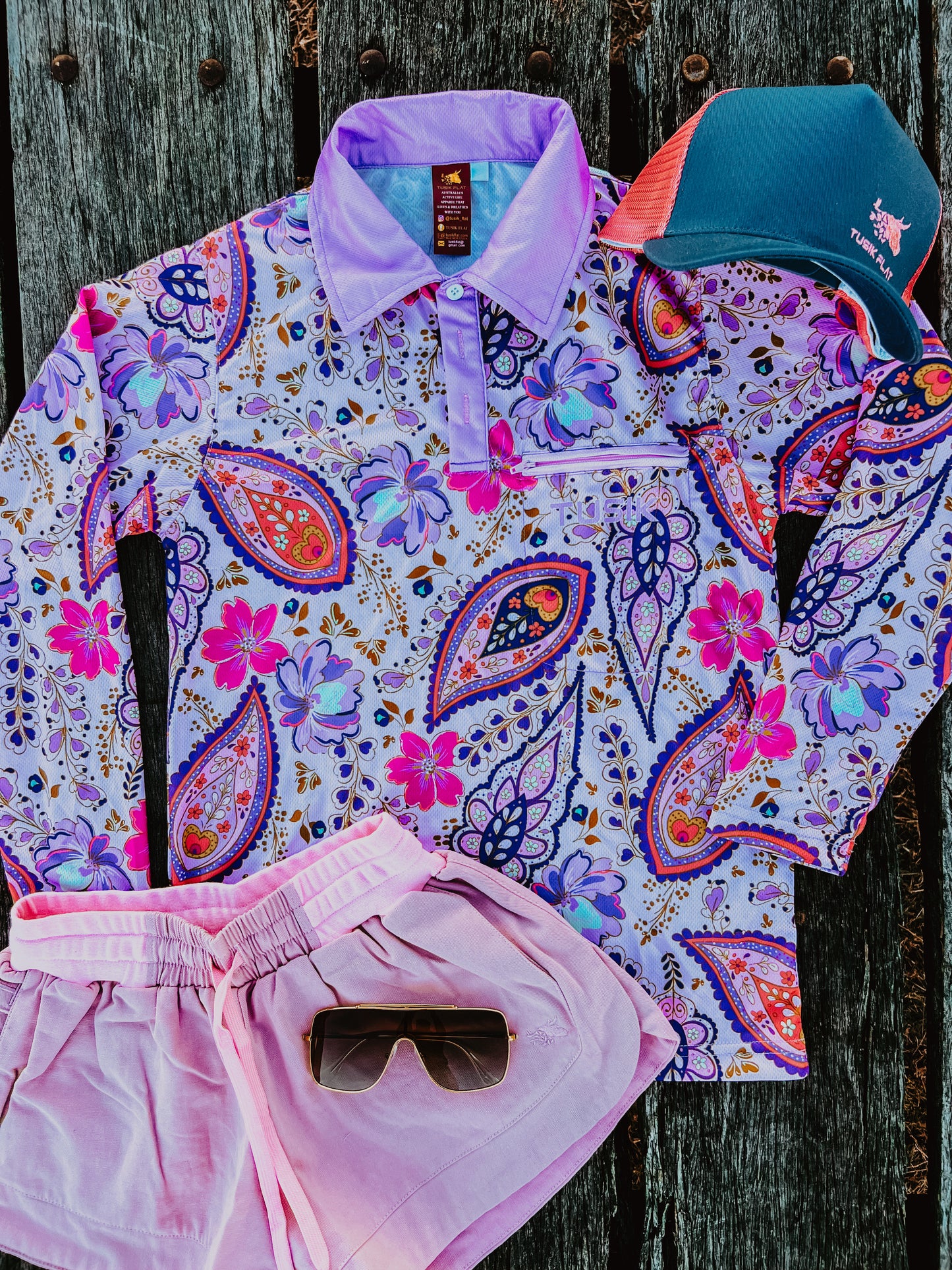 Paisley Purple Fishing Shirt