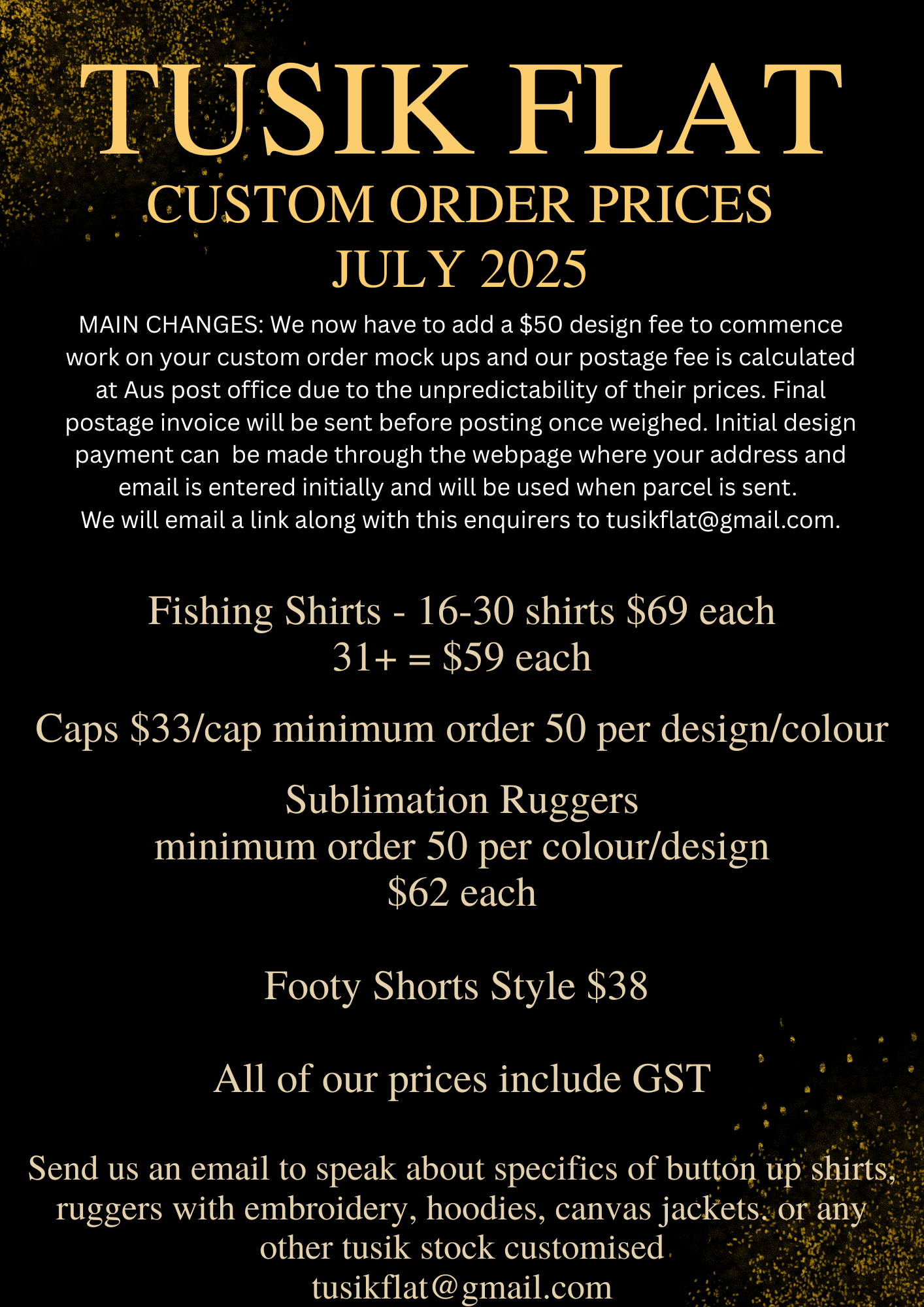 Custom Order Design Fee