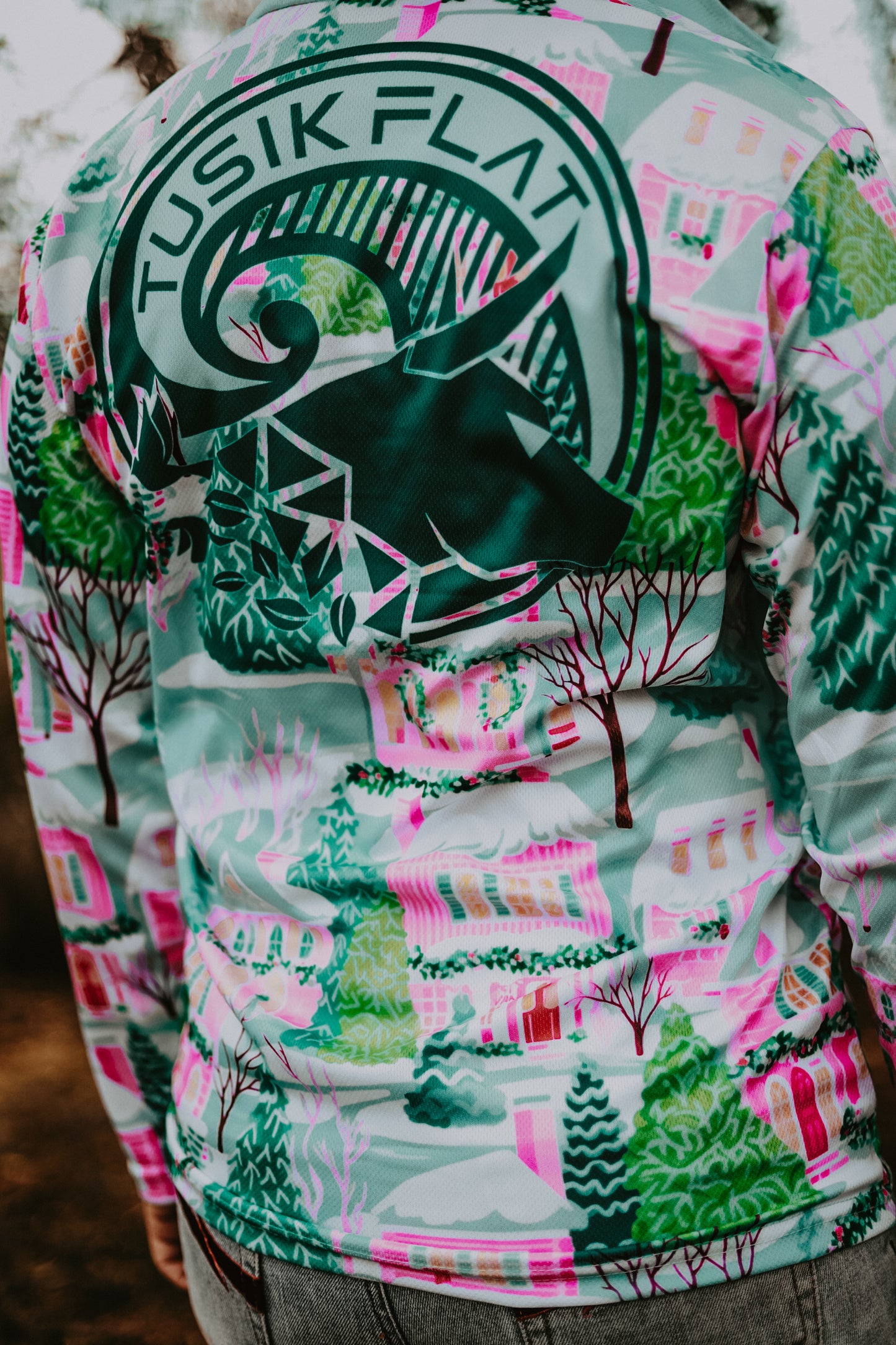 Snow Cap Xmas Fishing Shirt LONG SLEEVE