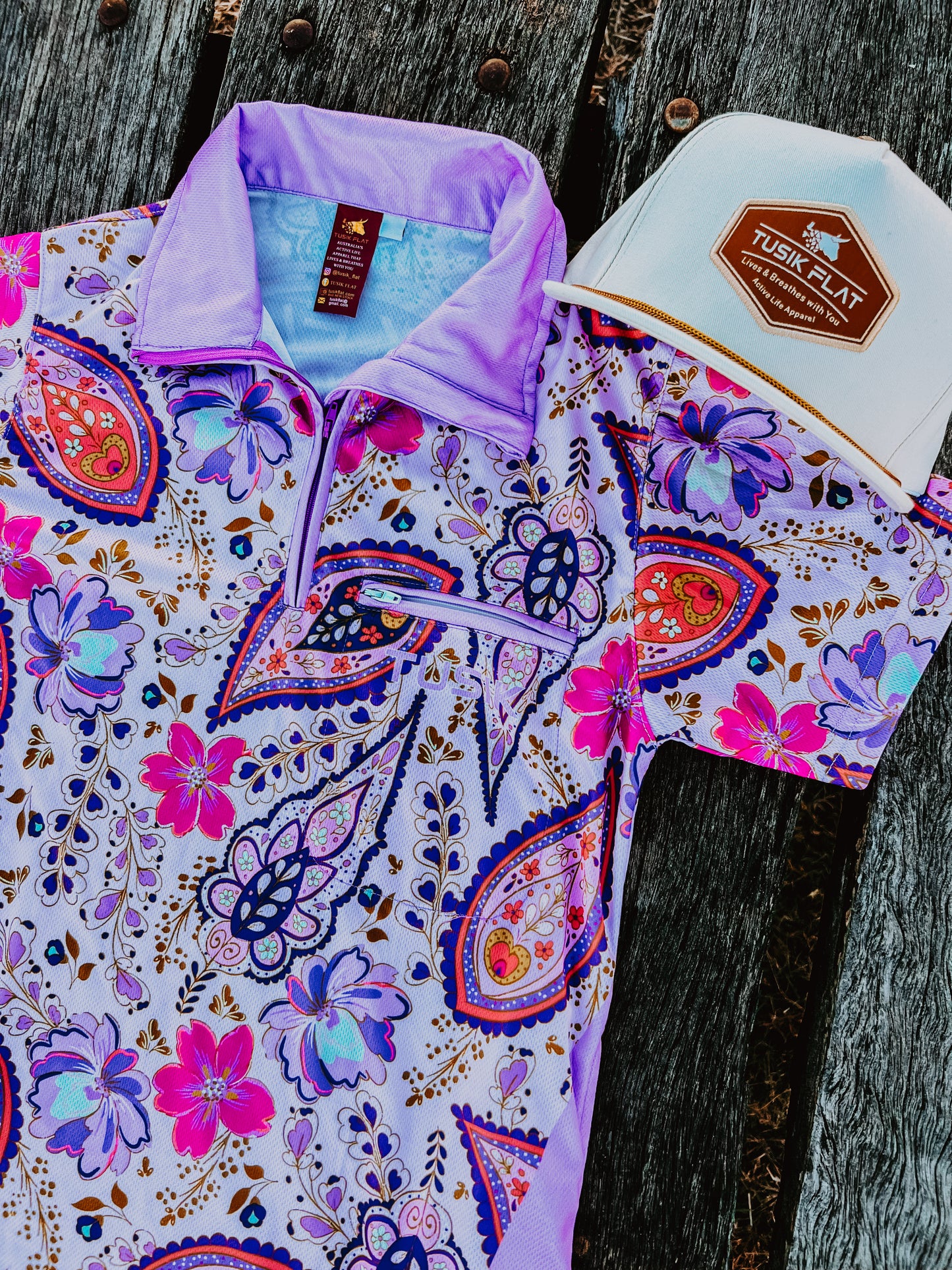 Purple Paisley Fishing Shirt Dress
