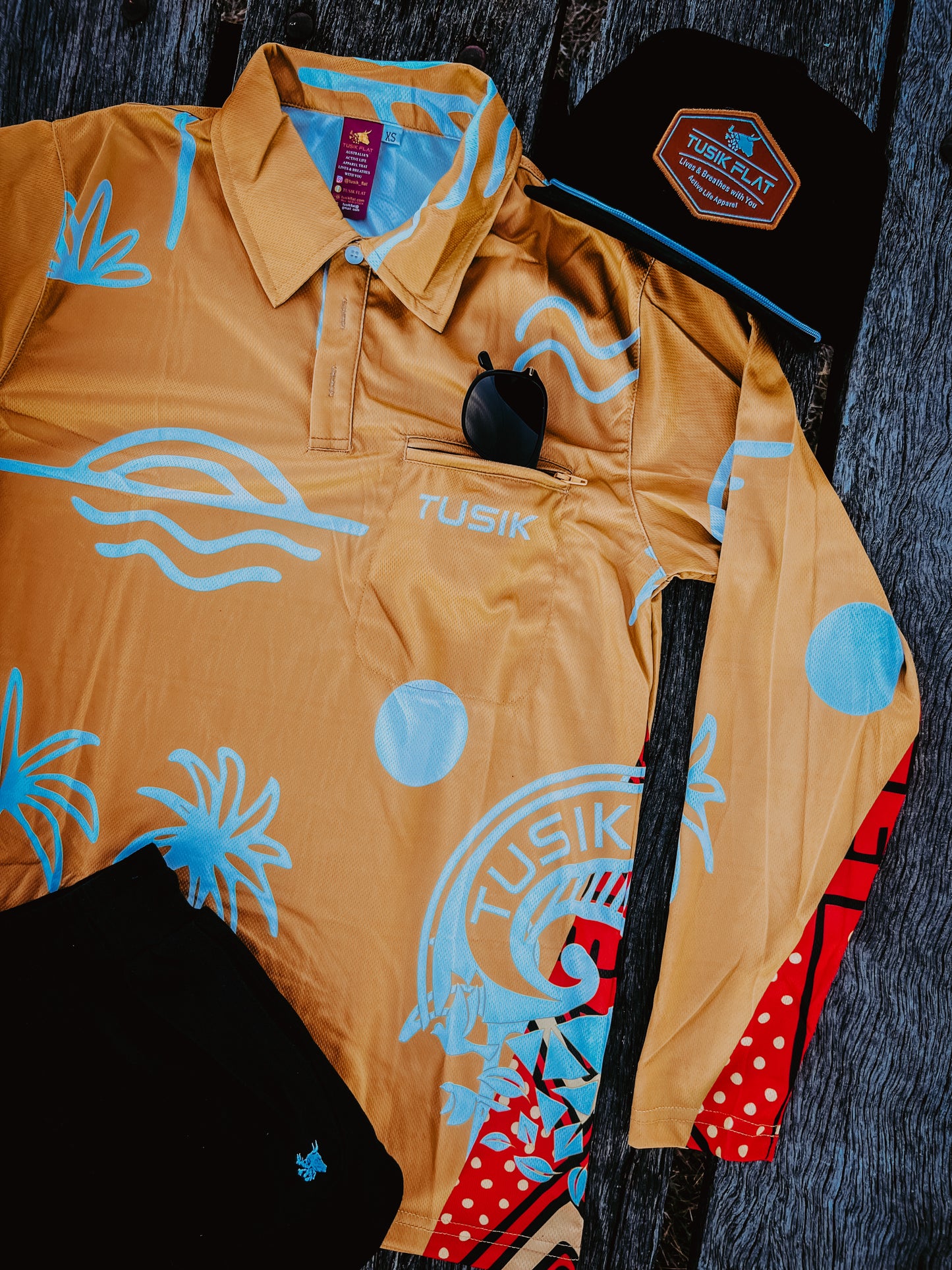 Goldy Palms Fishing Shirt