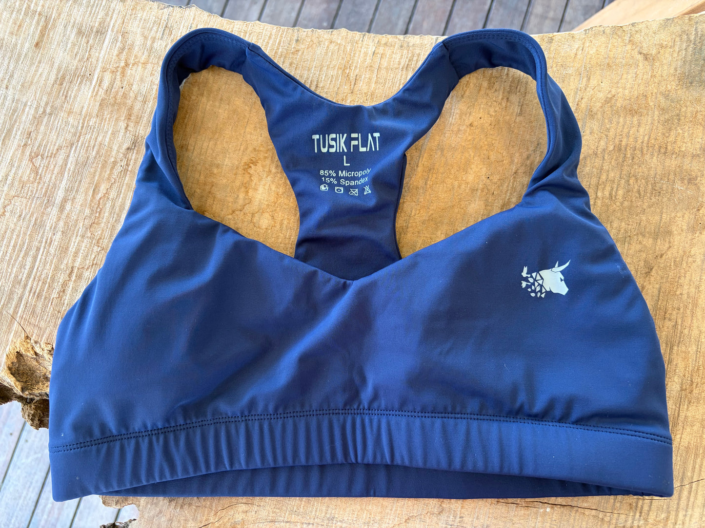 Navy Blu Sports Bras Race Ya Back