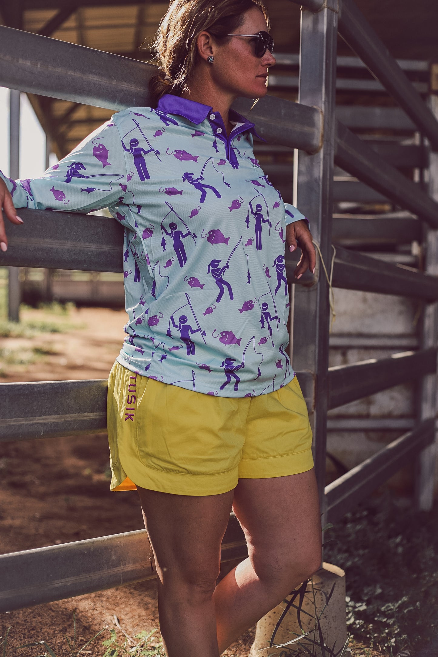 Yellow with Pink Embroidery OG Ruggers