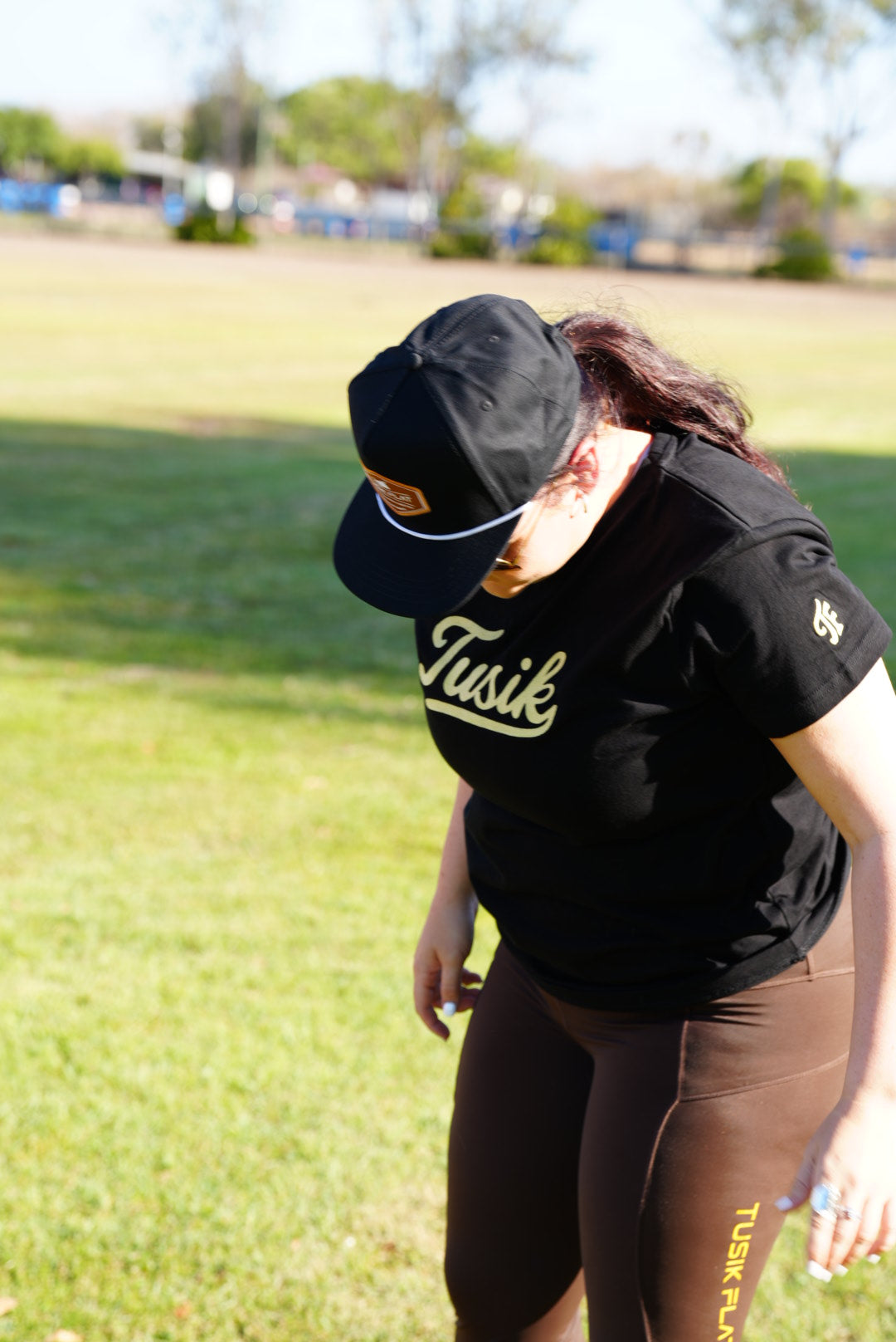 Goldy Black Embroidered Tee