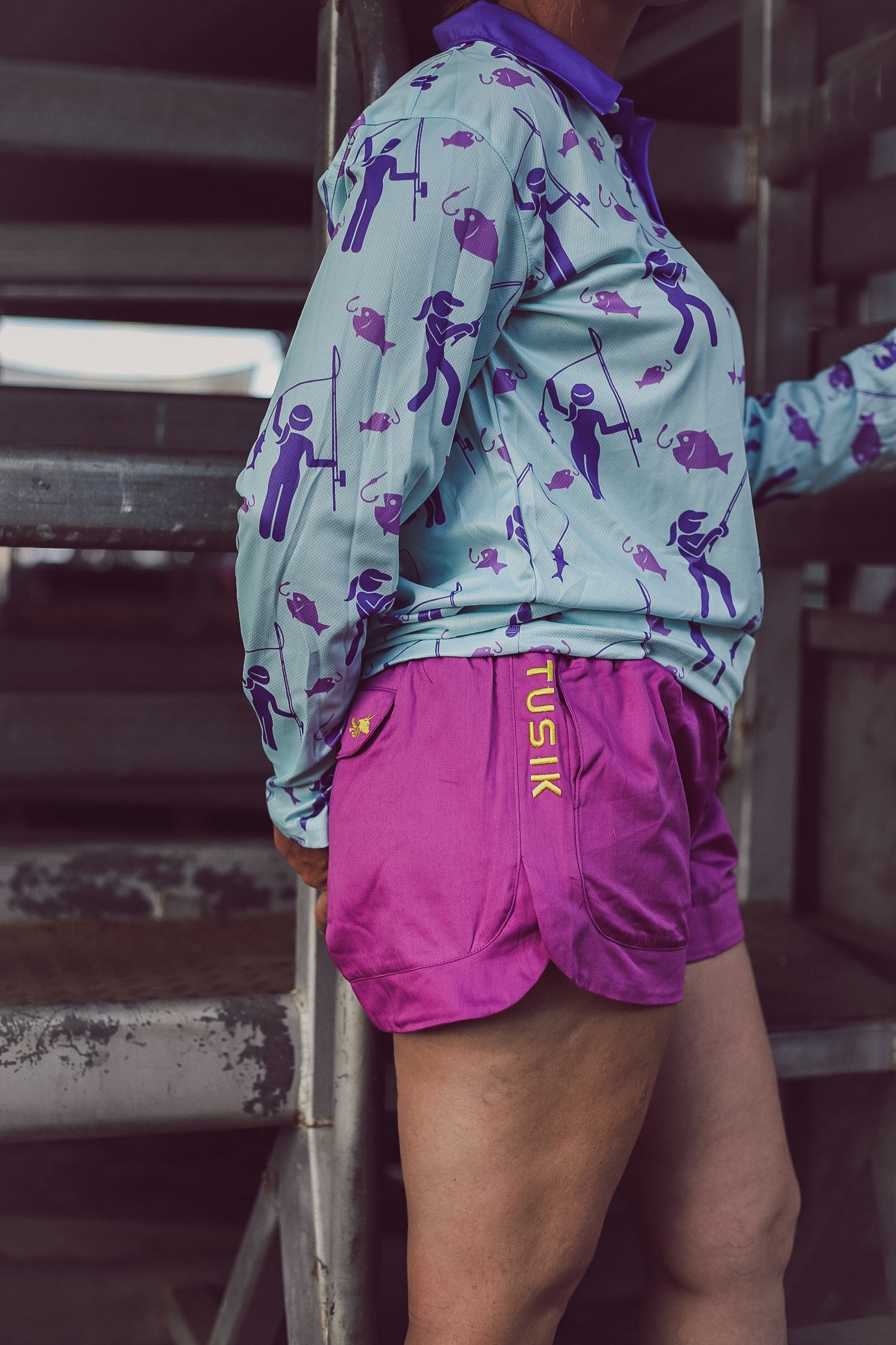 Bright Purple with Yellow Embroidery OG Ruggers