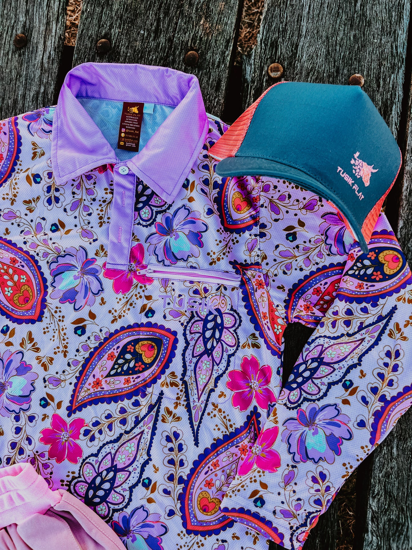 Paisley Purple Fishing Shirt