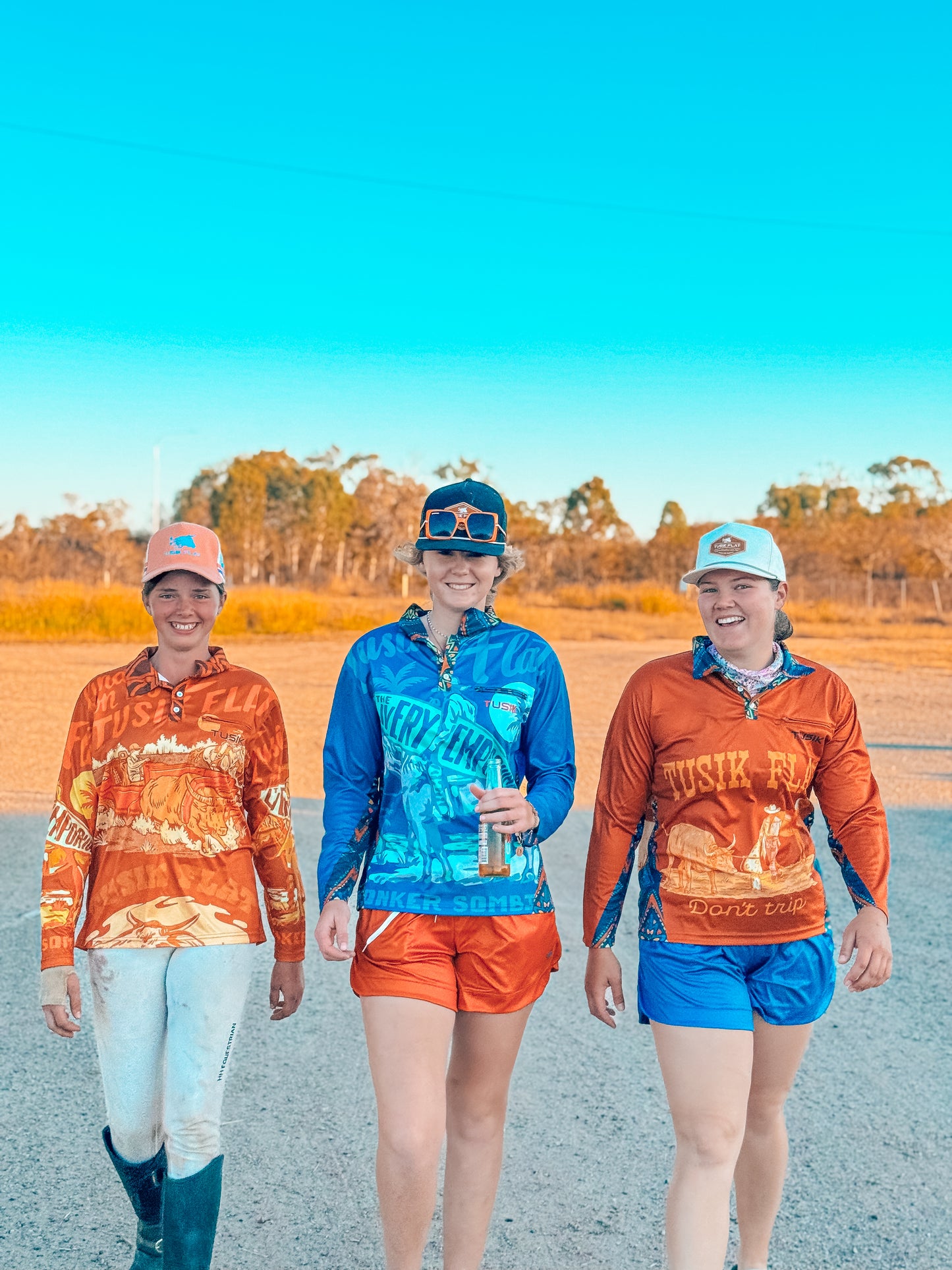 Deep Sea Blue Tusik Ruggers Matches Spicy Flat Blue Strips Shirt