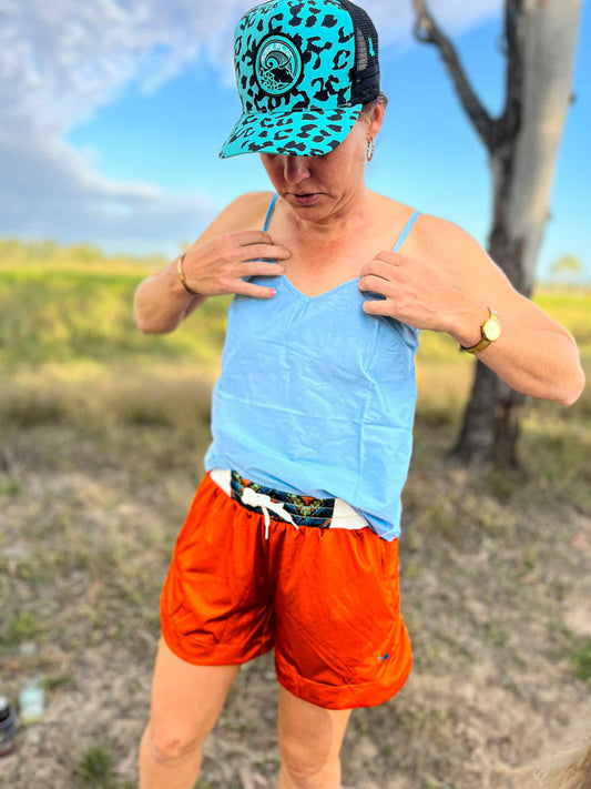 Burnt Orange Quick Dry Ruggers Shorts