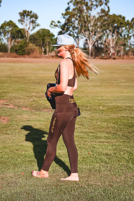 Dark Chocolate Sports Bras Race Ya Back 3 Way Stretch