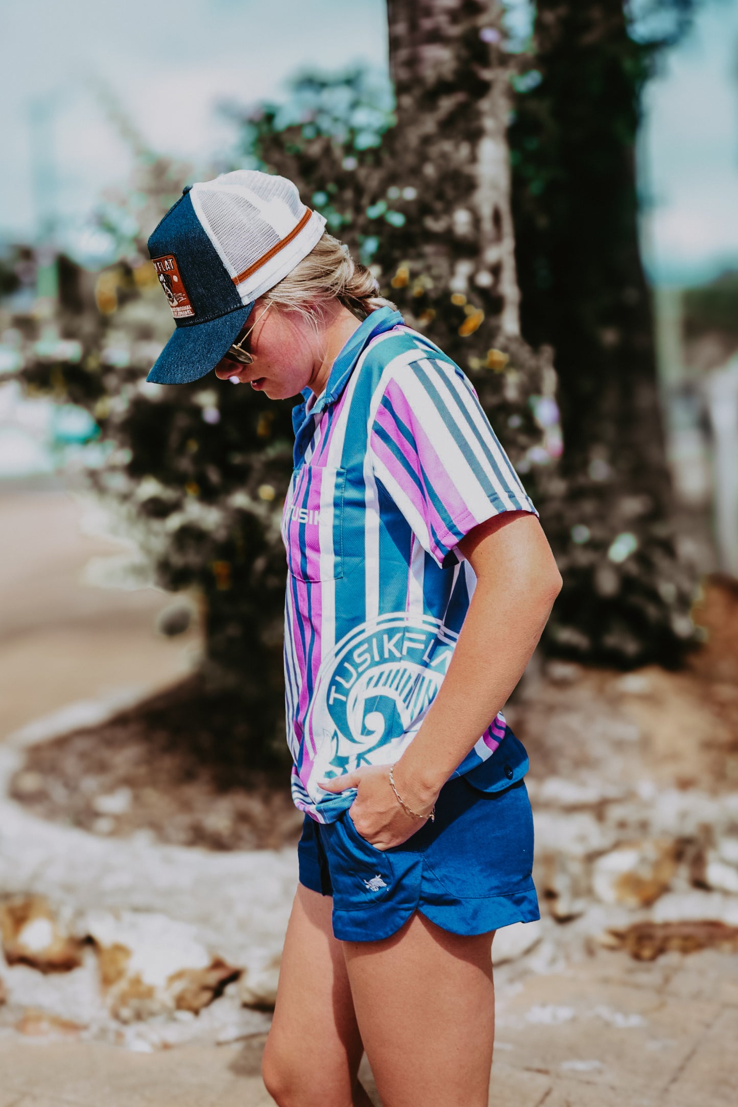 Striped Fishing Shirt Short Sleeve