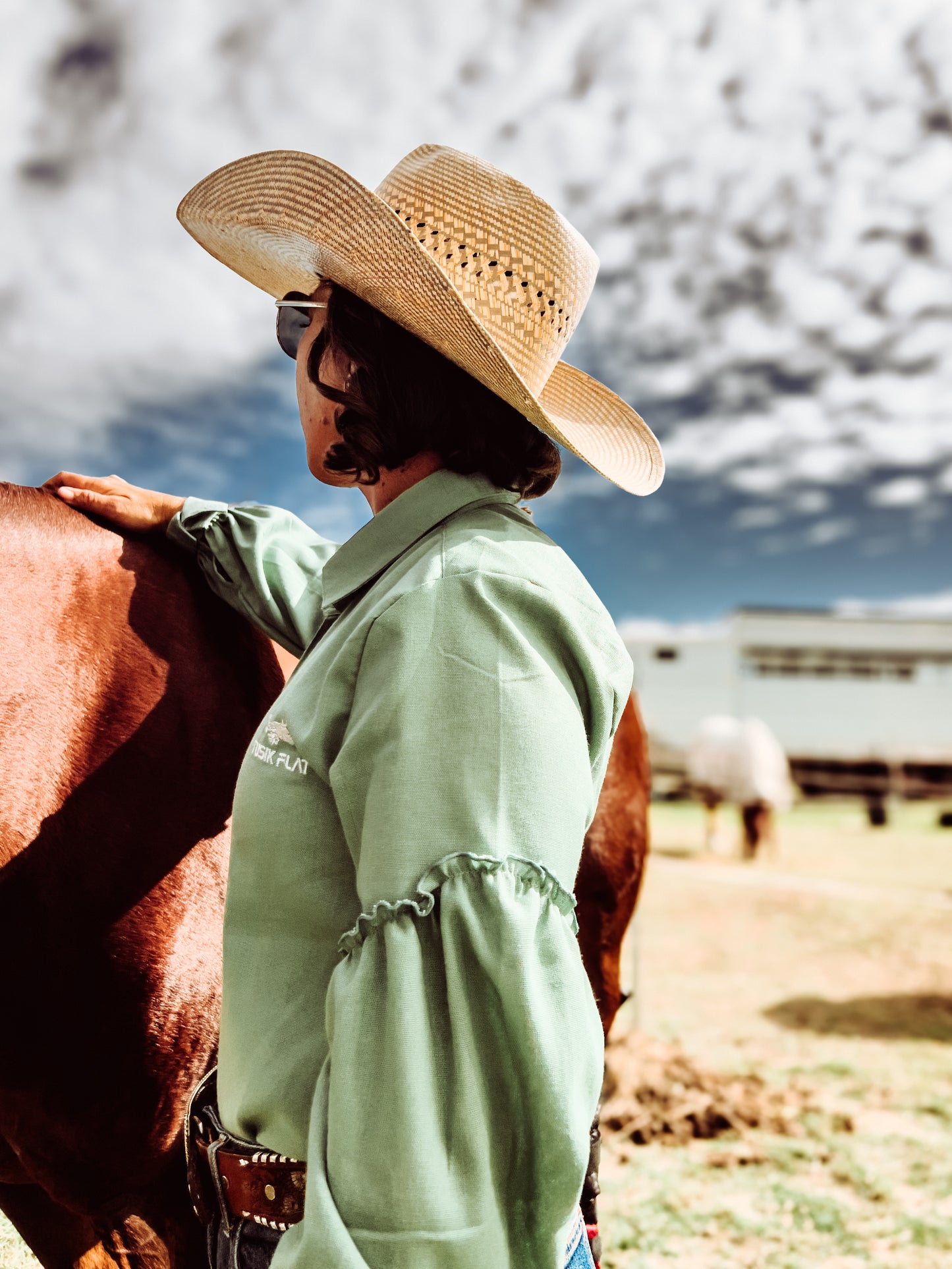 Tosca Balloon Sleeve Linen Arena Shirt