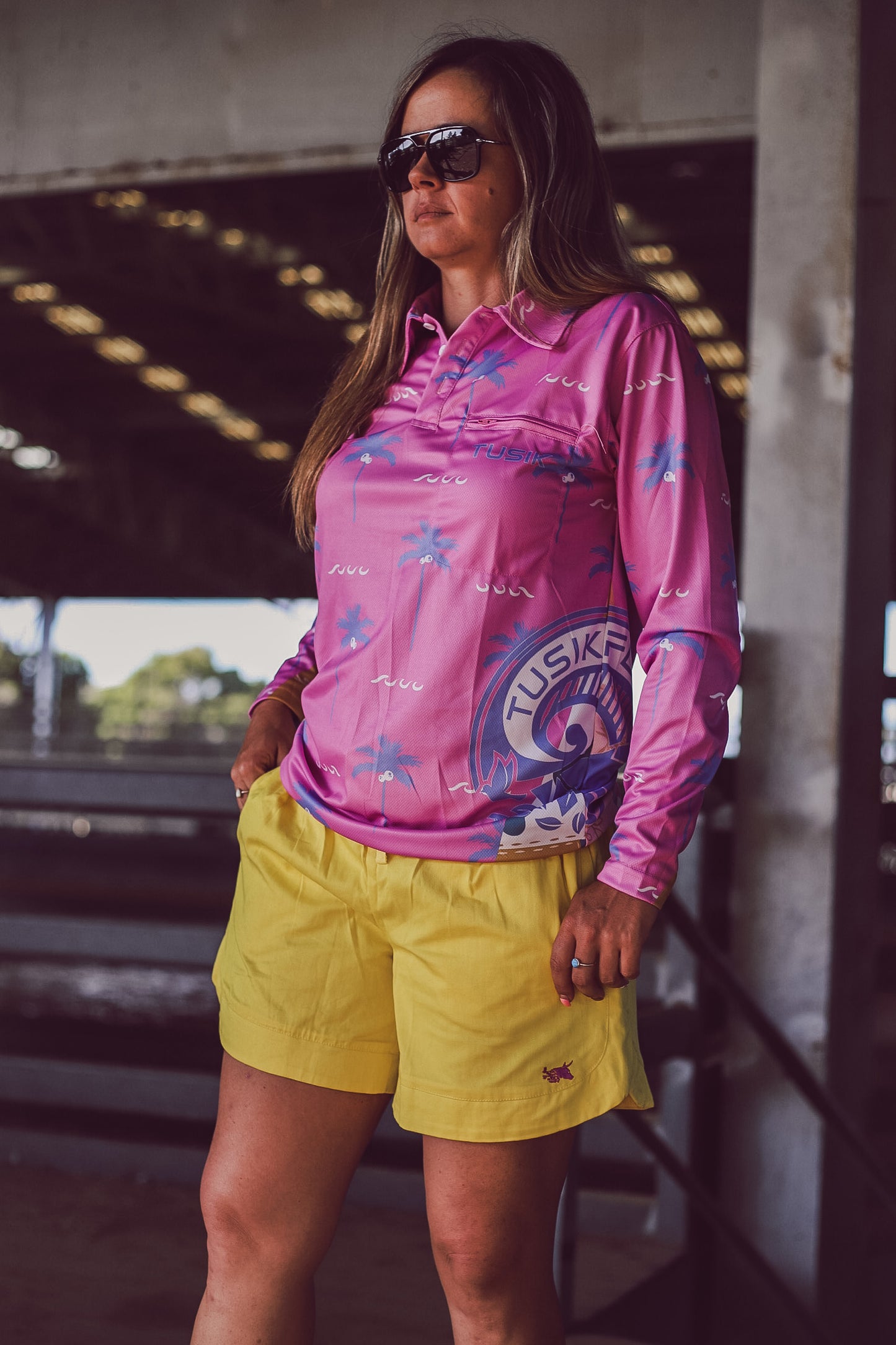Yellow with Pink Embroidery Ya Mum’s Ruggers