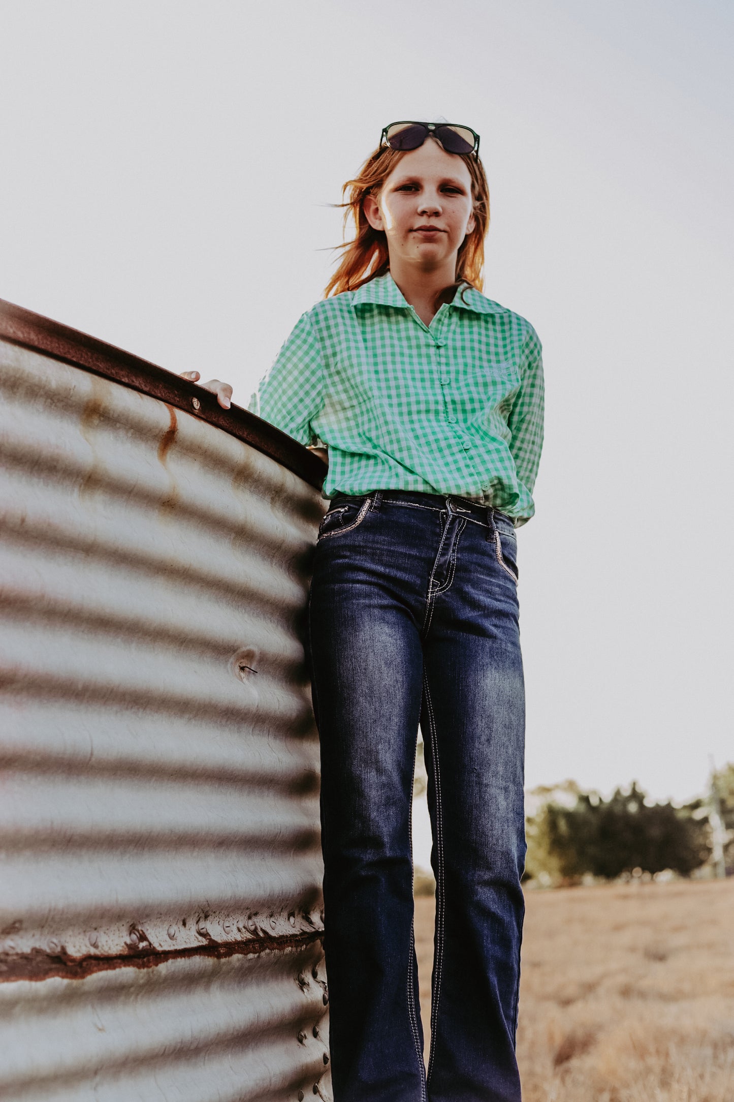 The Poddy Pen Button Up - Green Check