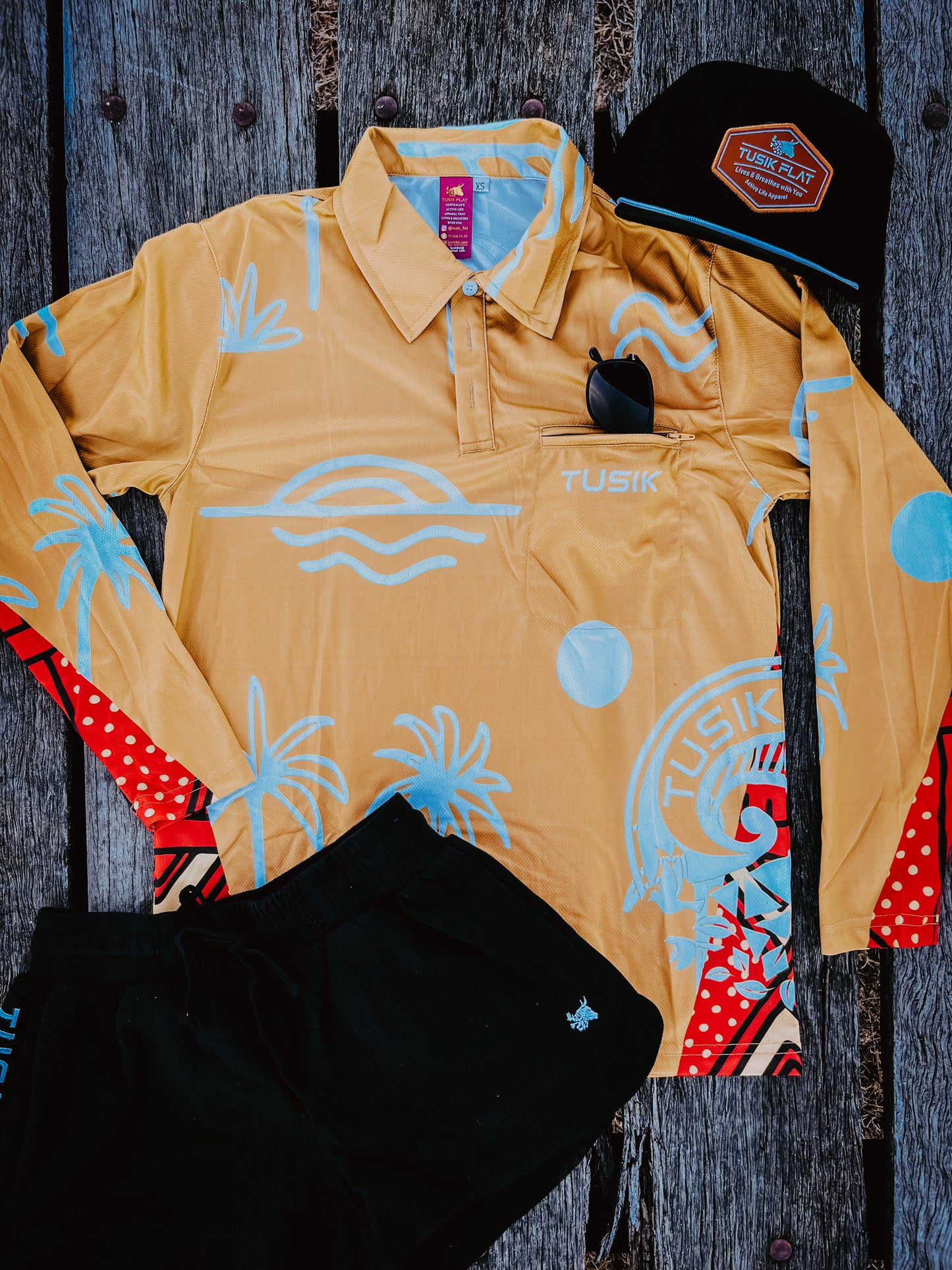 Goldy Palms Fishing Shirt