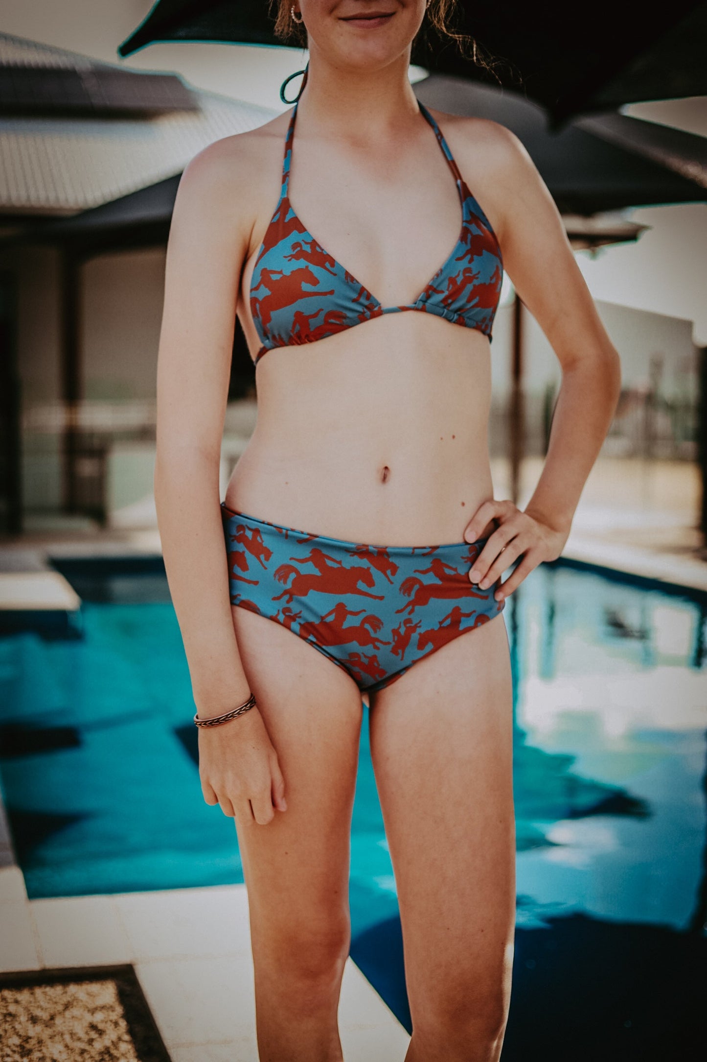 Triangle Bikini Top - Blue Bronc