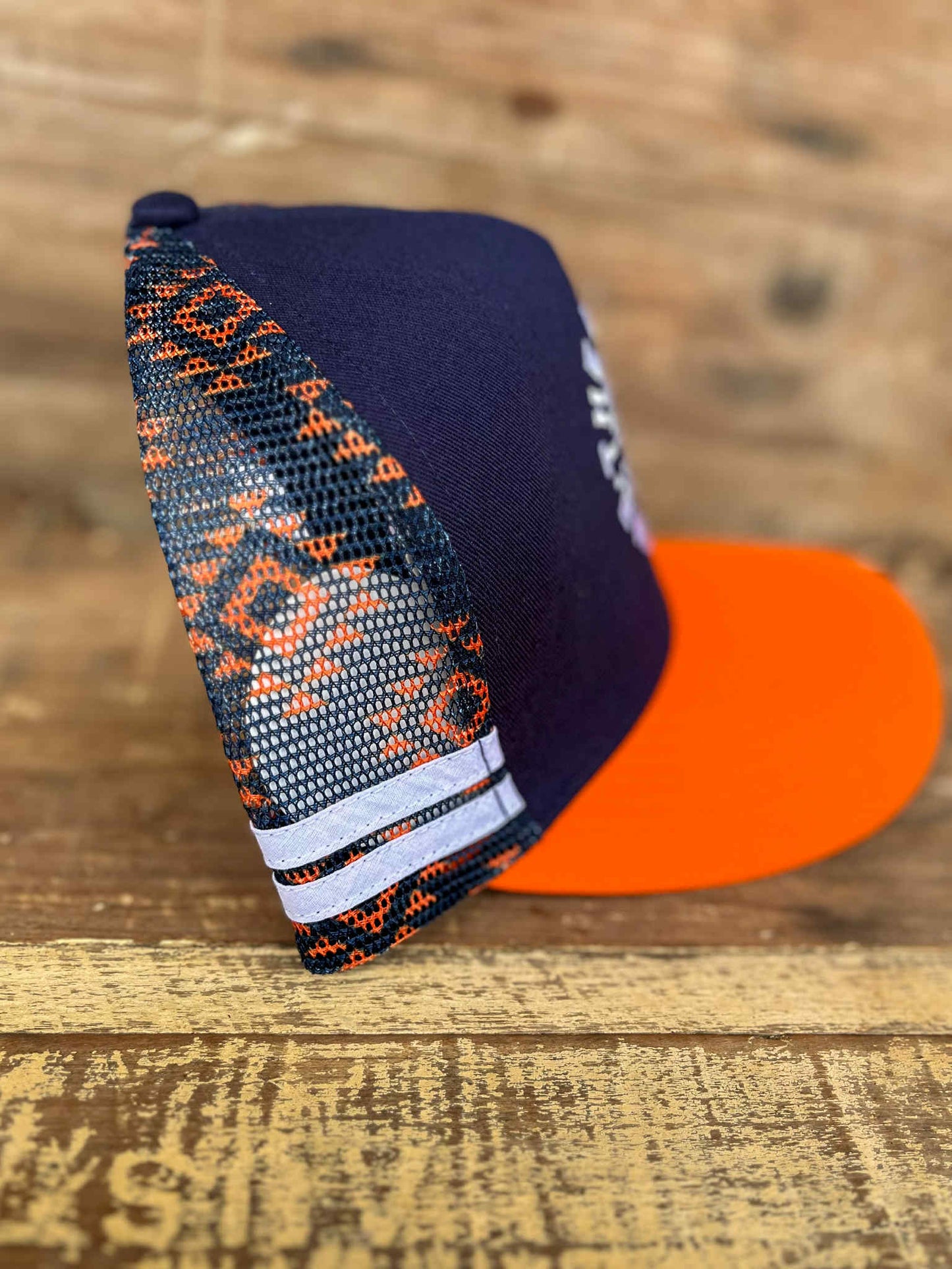 Navy & Orange Livery Trucker Cap