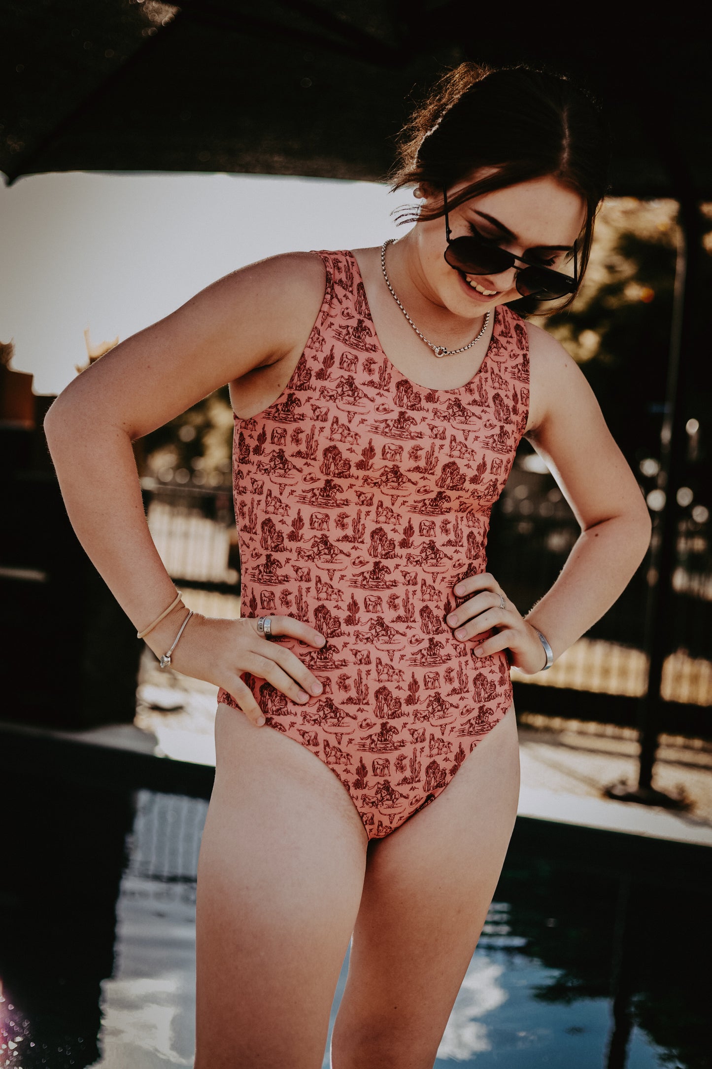 Swimwear One Piece - Western Sunsets