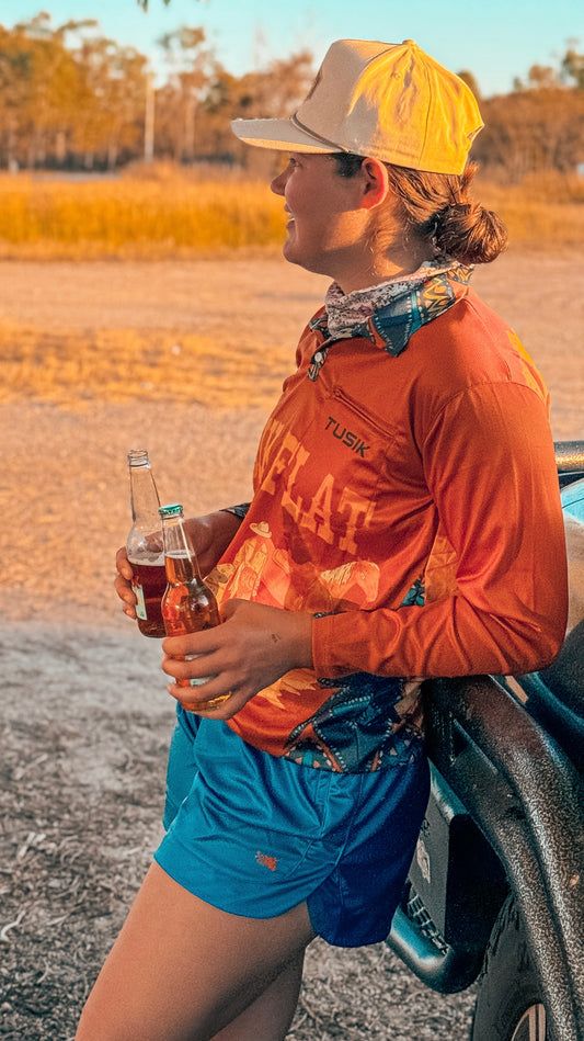 Spicy Flat Tusik Fishing Shirts Blue Strips