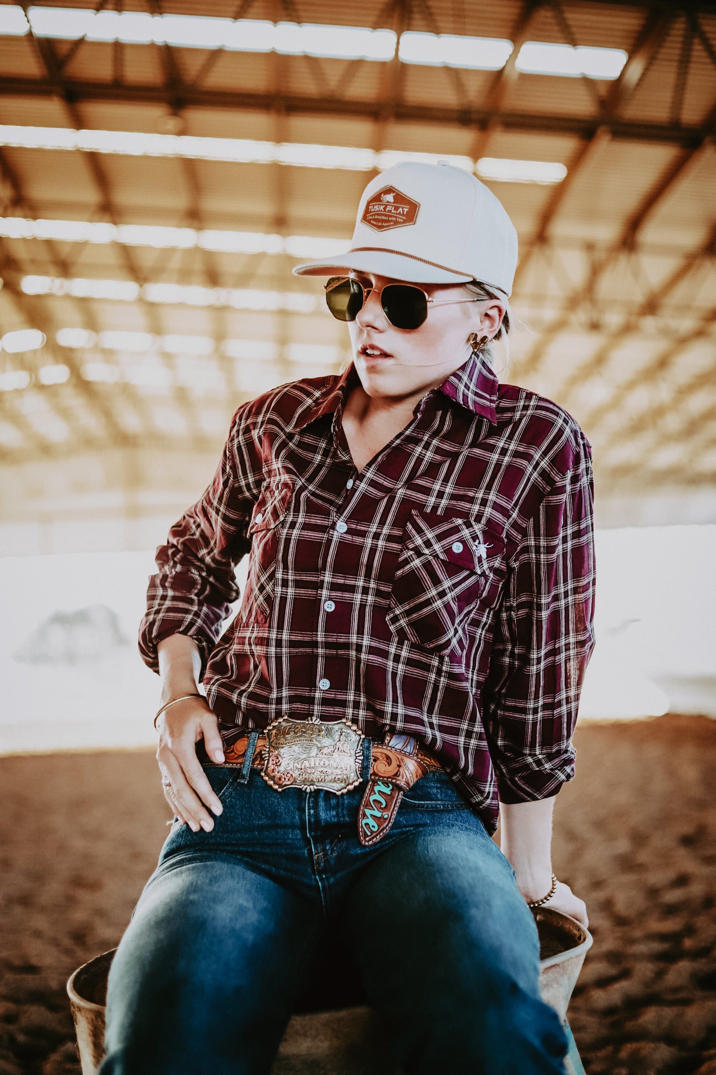 Maroon Plaid Workshirt - Long Sleeve