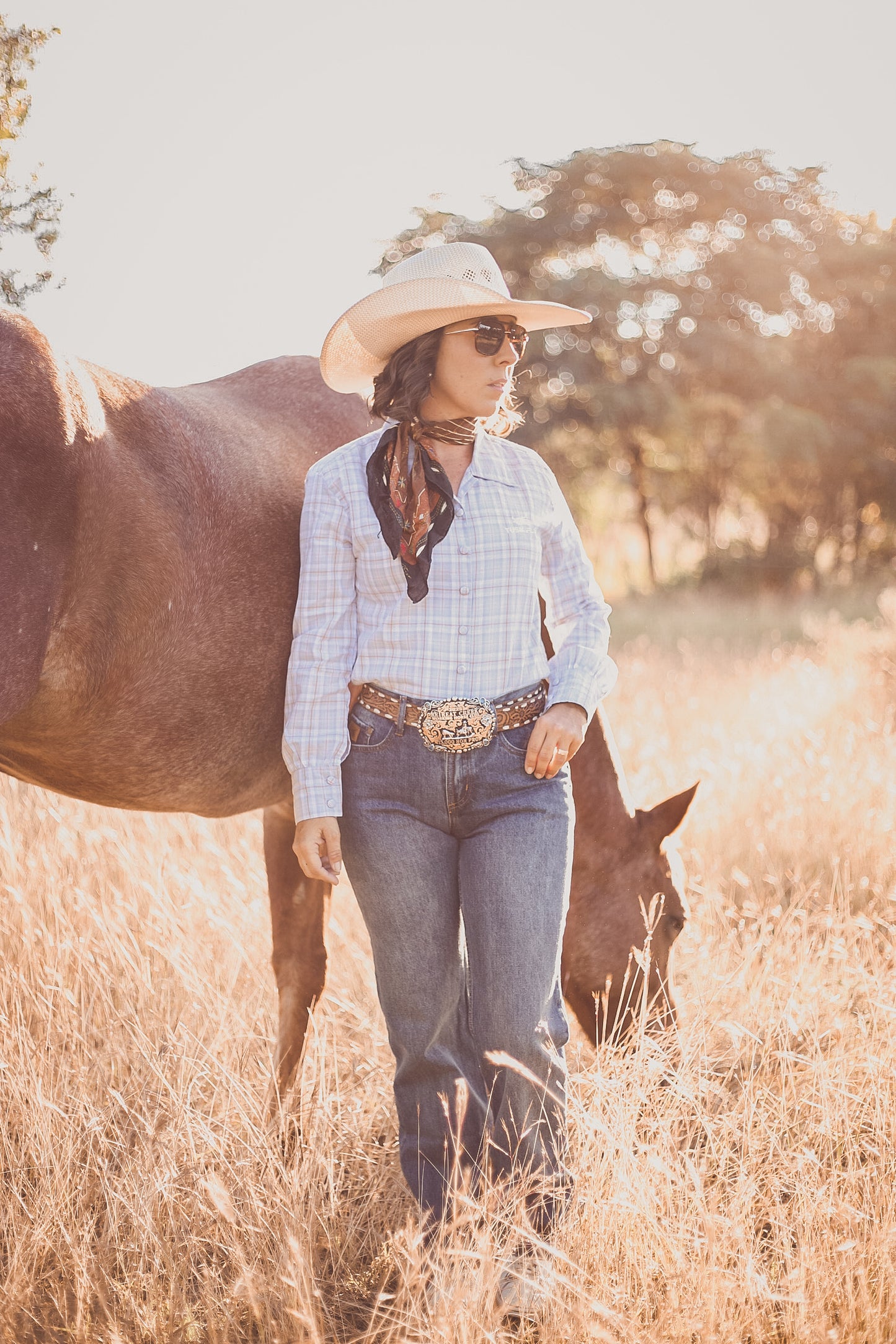 Baby Blue Check Arena Shirts