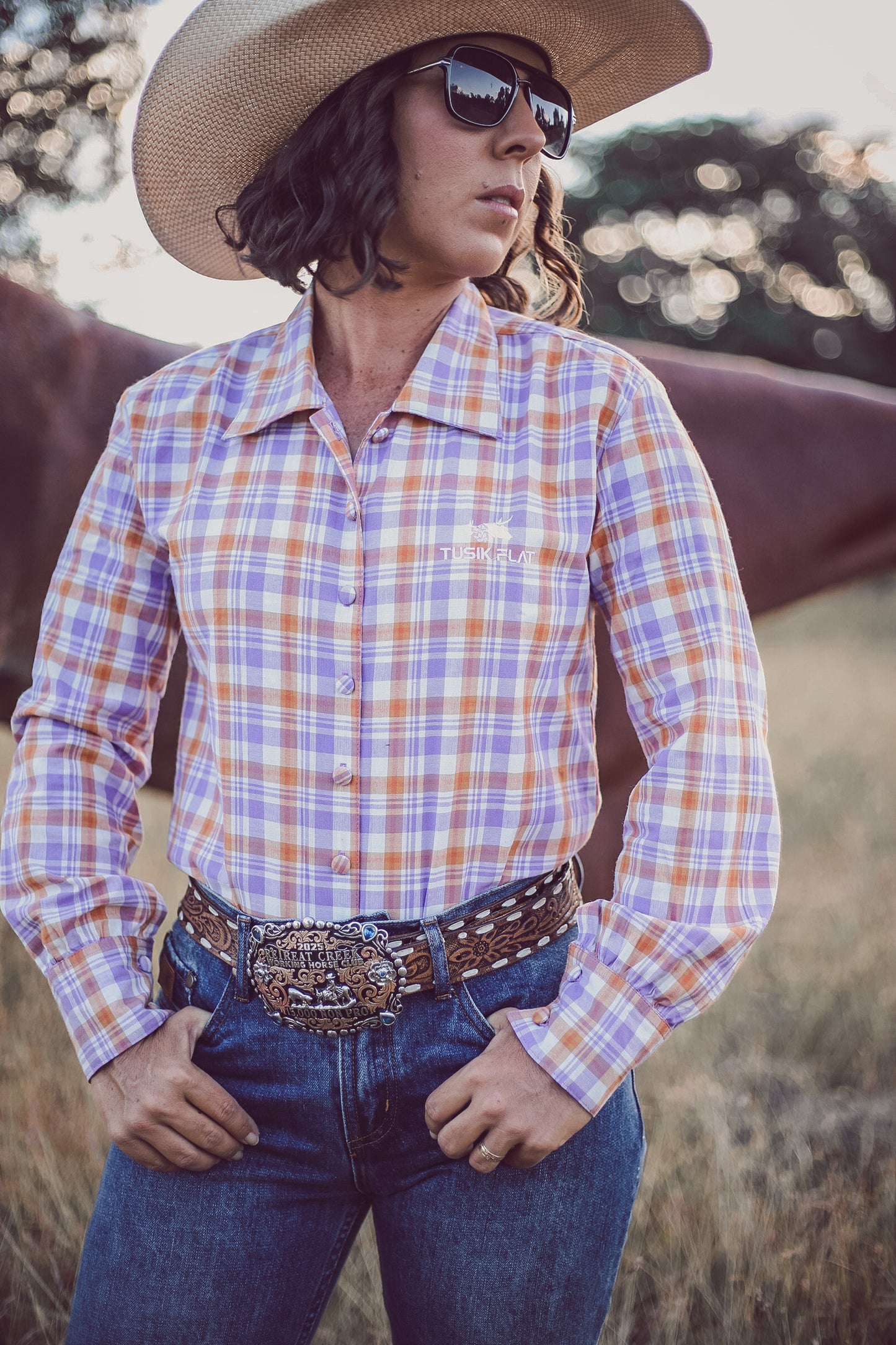 Purple Check Arena Shirt