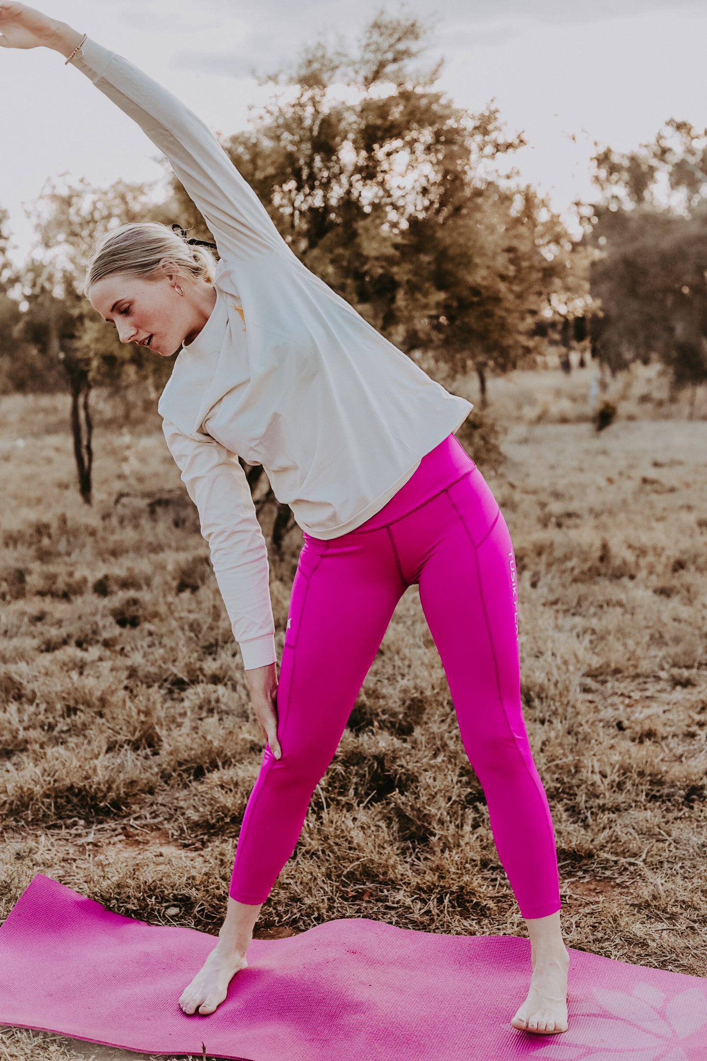 White Logo Tights