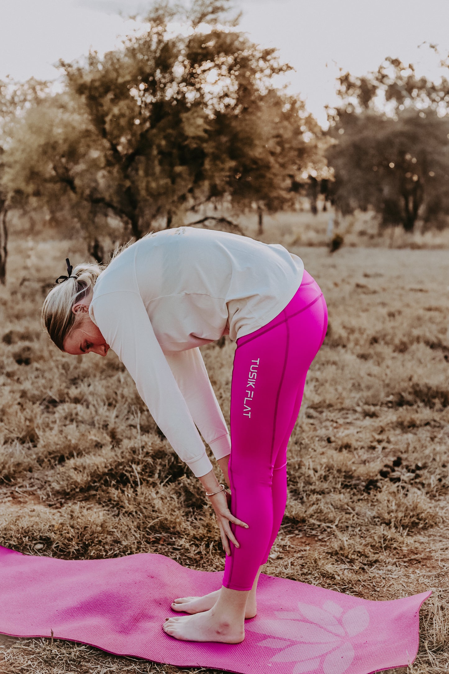 White Logo Tights