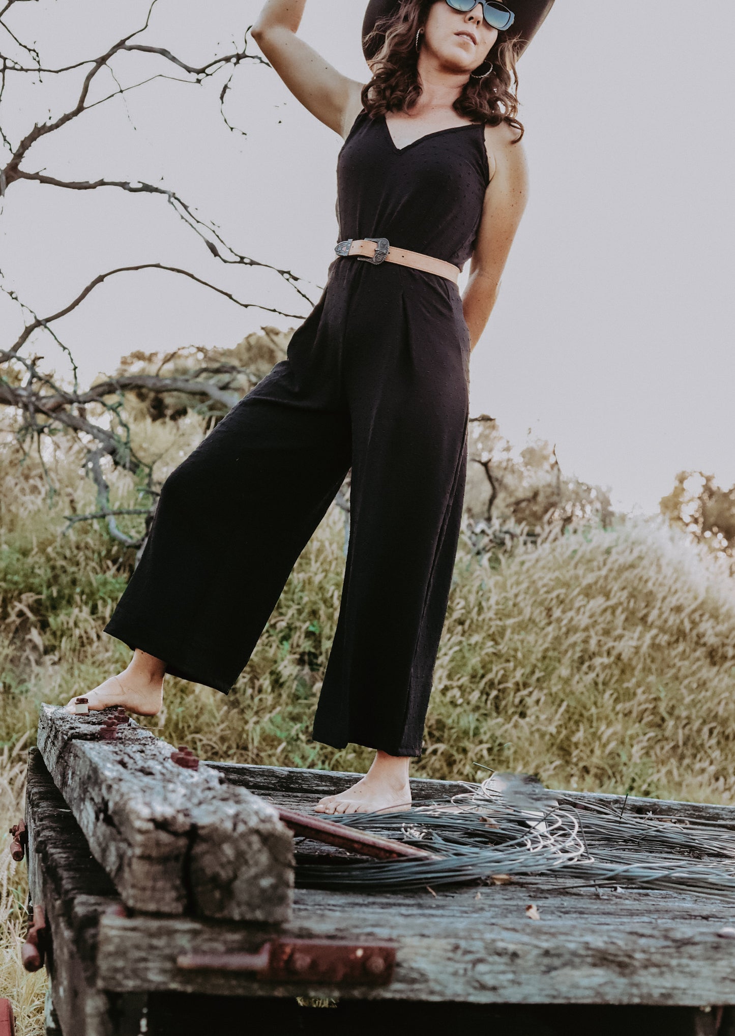 Black Japanese Cotton Jumpsuit