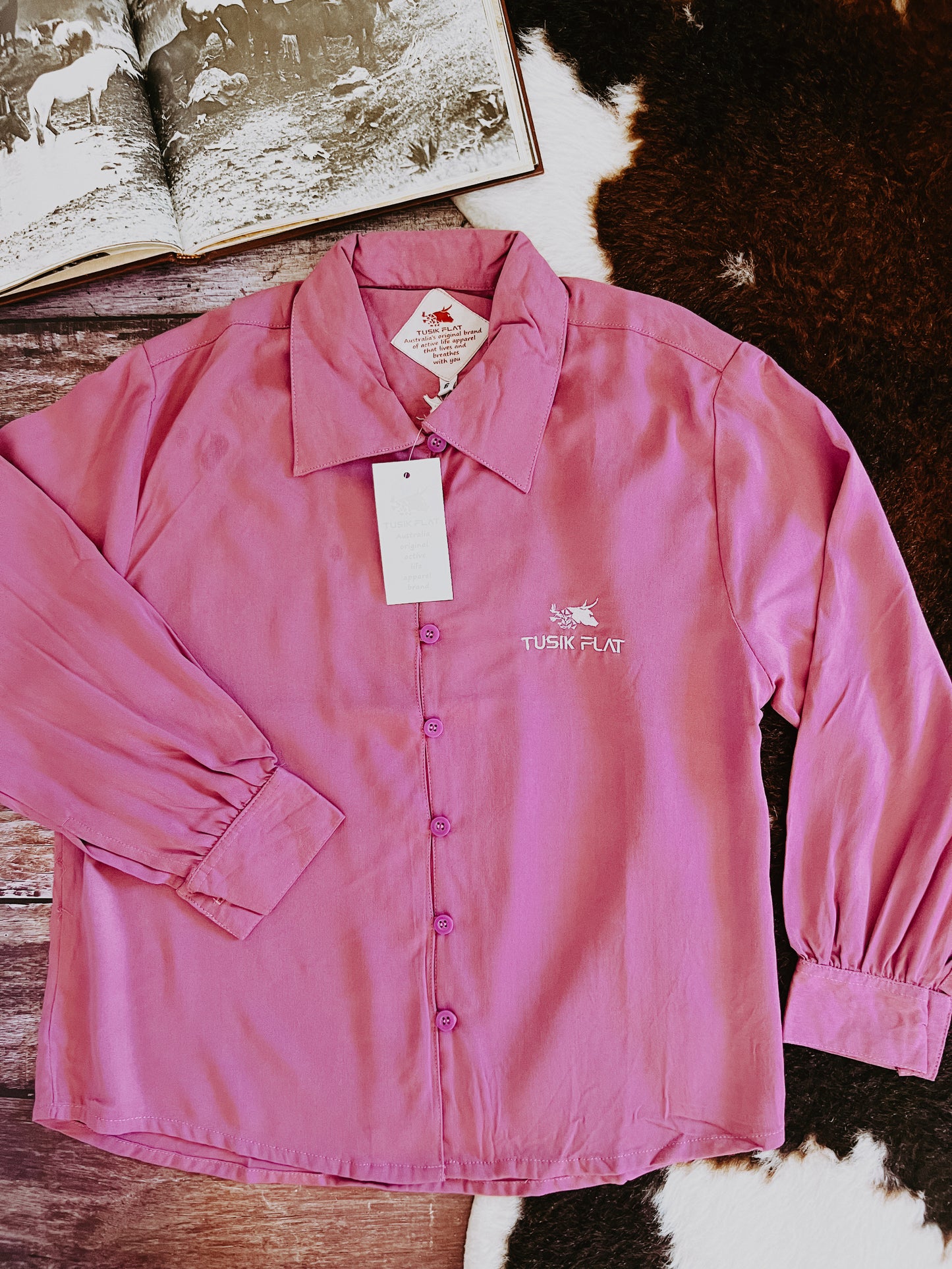 The Poddy Pen Button Up - Purple