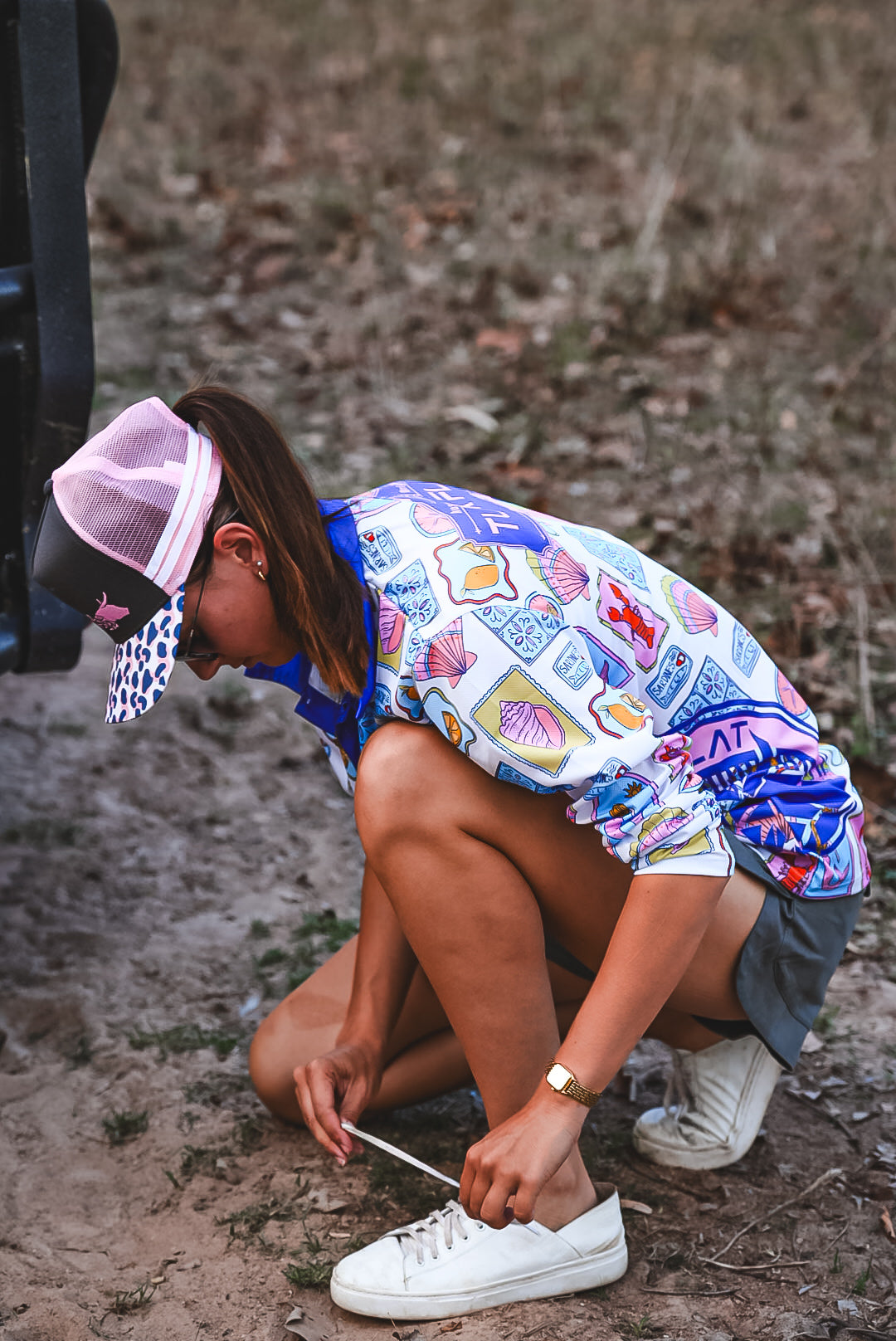 OG Tusik Ruggers Grey with Pink Logos