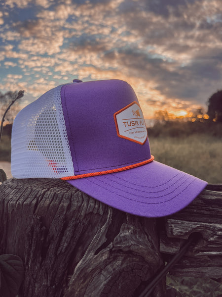 Purple and Orange Trucker Cap
