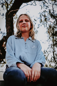 The Poddy Pen Button Up - Light Blue