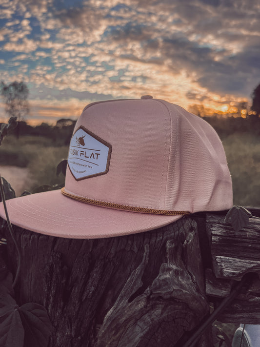 Old School Baby Pink Flatty Cap