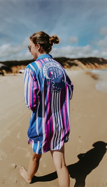 Striped Fishing Shirt Dress