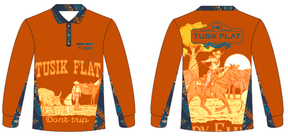 Spicy Flat Tusik Fishing Shirts Blue Strips