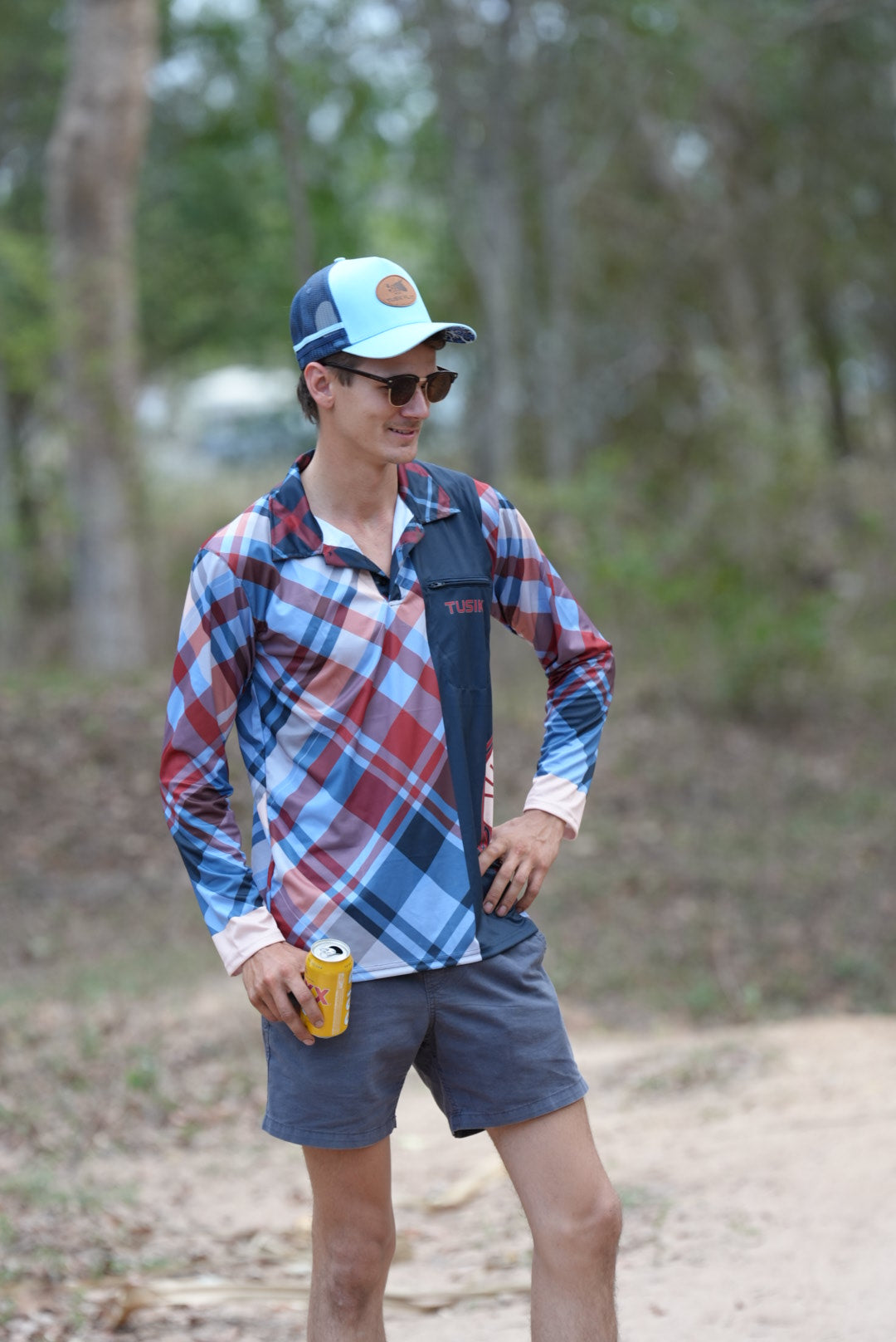 Maroon Check Fishing Shirt