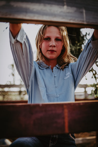 The Poddy Pen Button Up - Light Blue