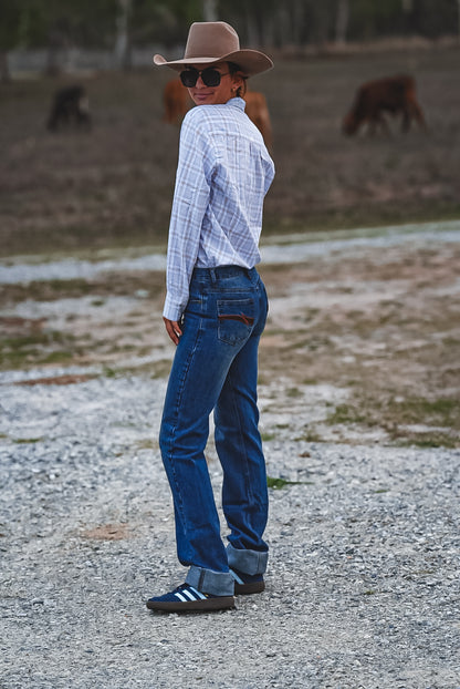 Baby Blue Check Arena Shirts