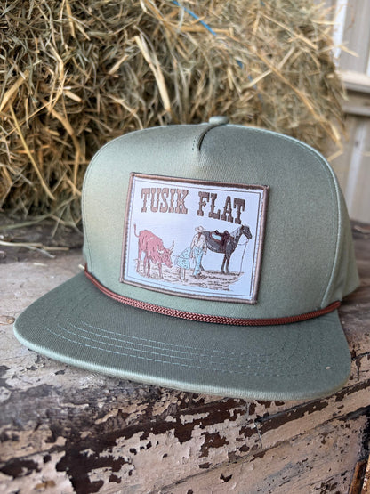 Sage Taffy Flat Brim Cap