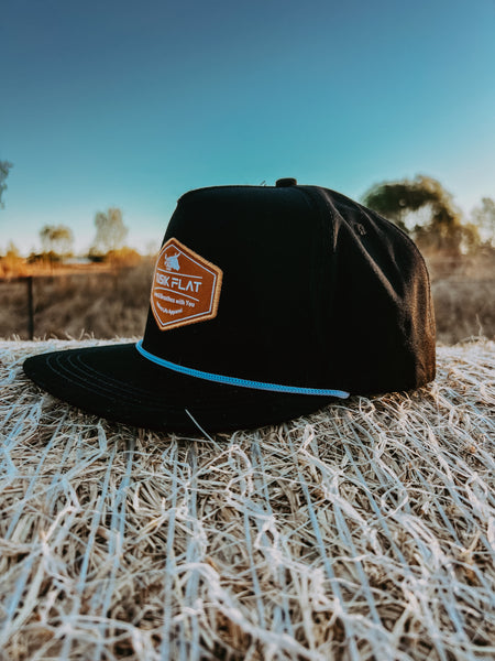 Old School Black Flatty Cap