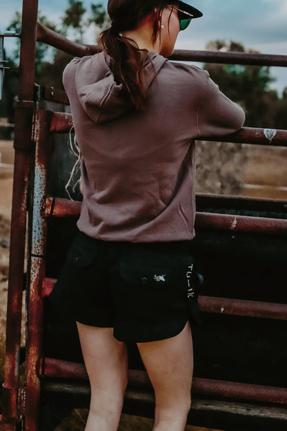 Black with Beige Embroidery Embroidery Ruggers