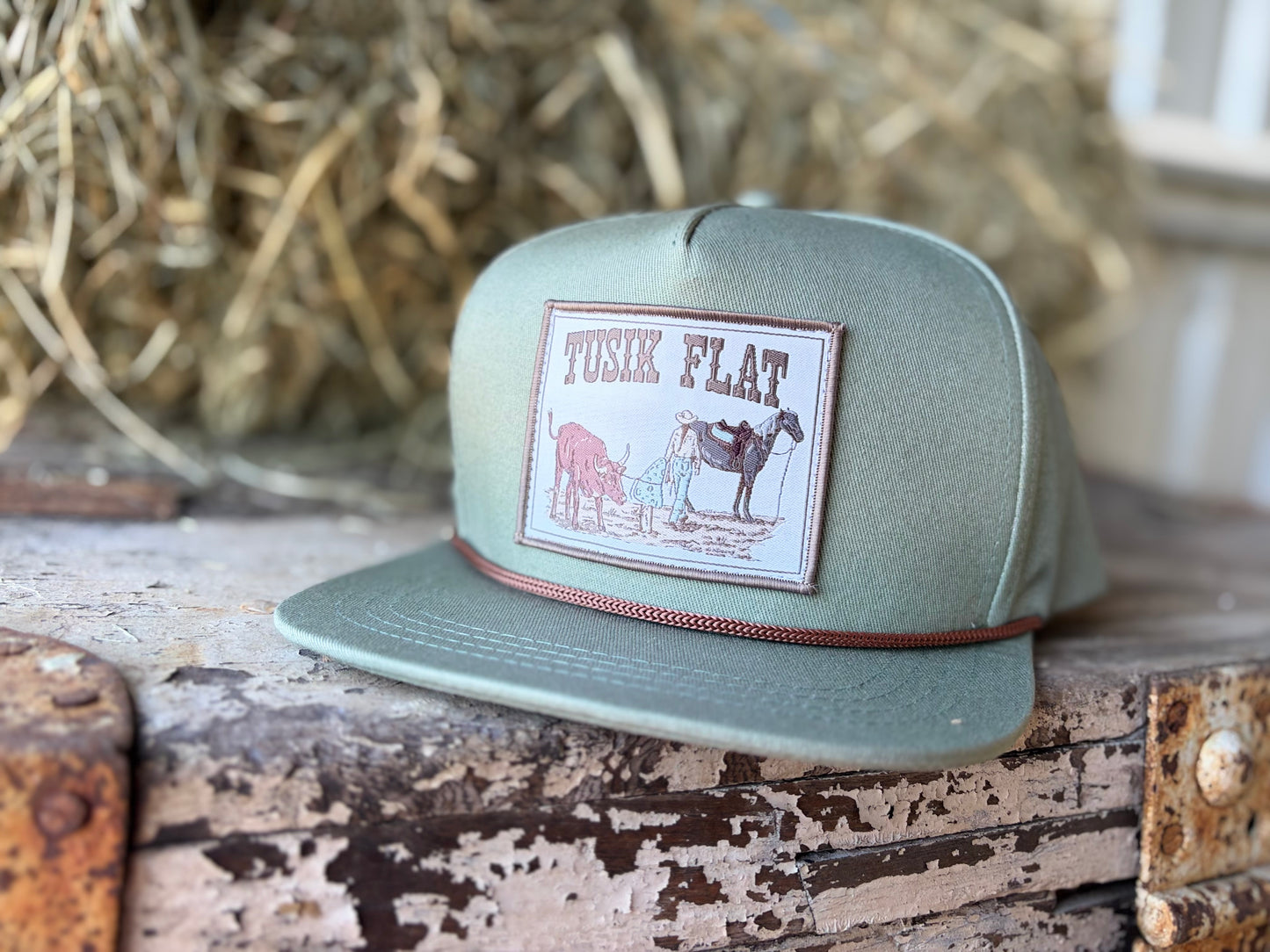Sage Taffy Flat Brim Cap