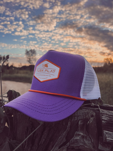 Purple and Orange Trucker Cap