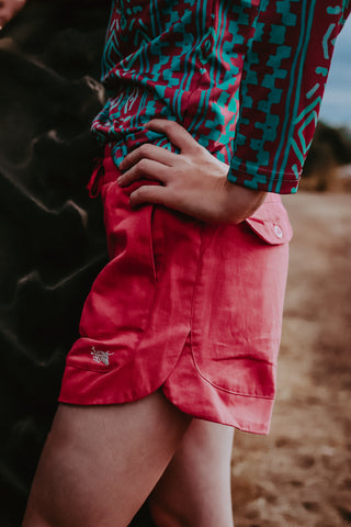 Pink with Beige Embroidery Ya Mum’s Ruggers