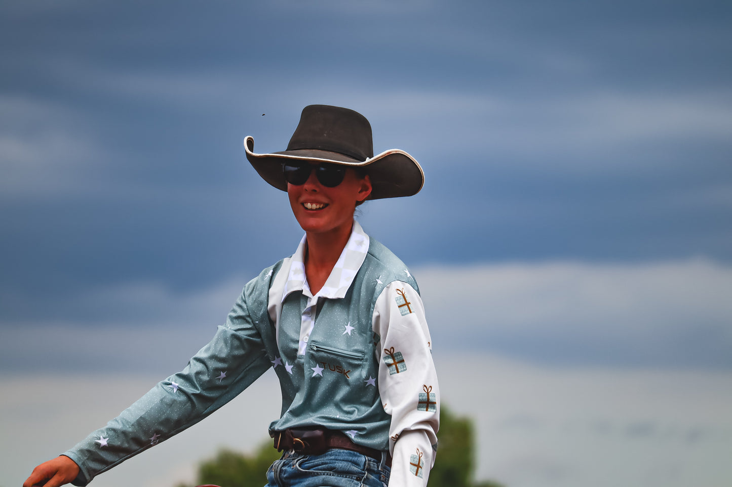 Sage Stars Christmas Shirt