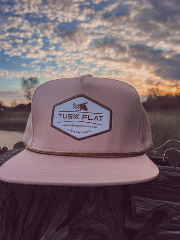 Old School Baby Pink Flatty Cap