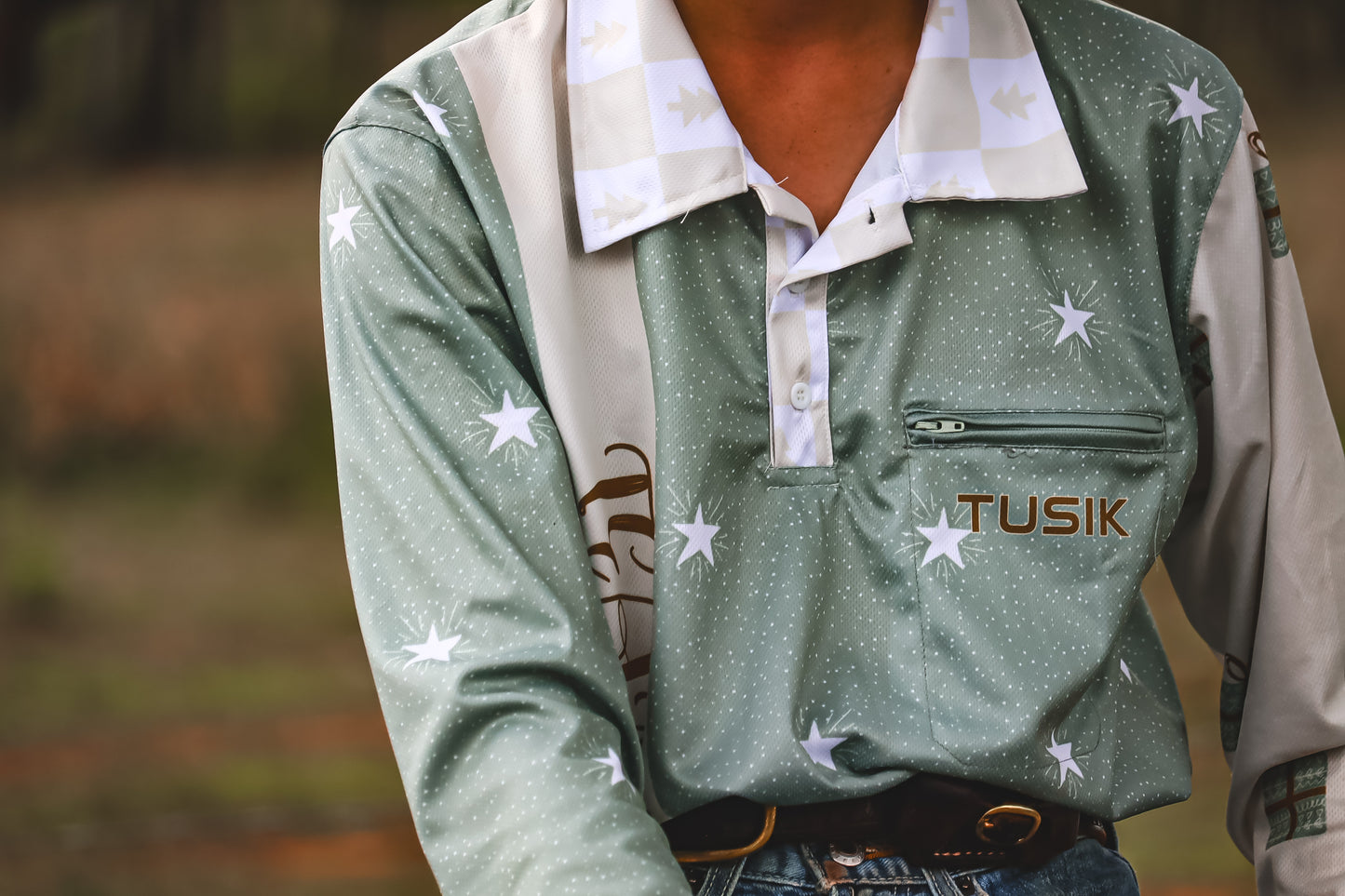 Sage Stars Christmas Shirt