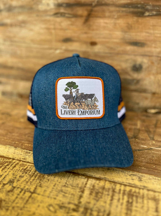 Denim Pumby Trucker Cap