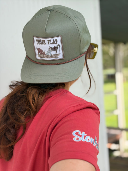 Sage Taffy Flat Brim Cap